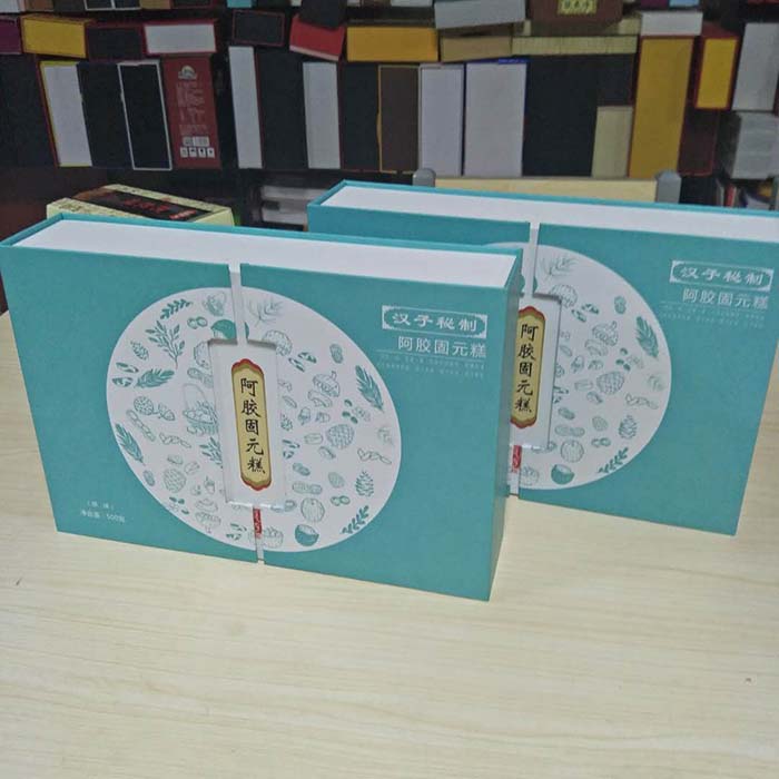新款阿胶固元糕木盒礼品盒