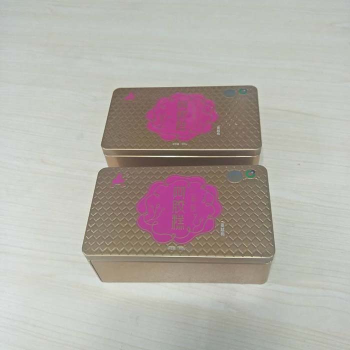 阿胶糕铁盒 金色